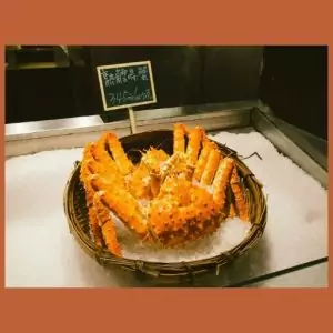 king crab at market
