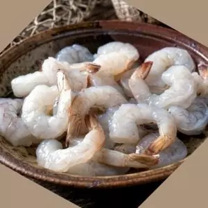 peeled white shrimp