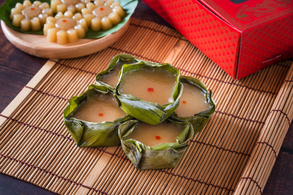 nian gao or niangao gluttonous rice cake